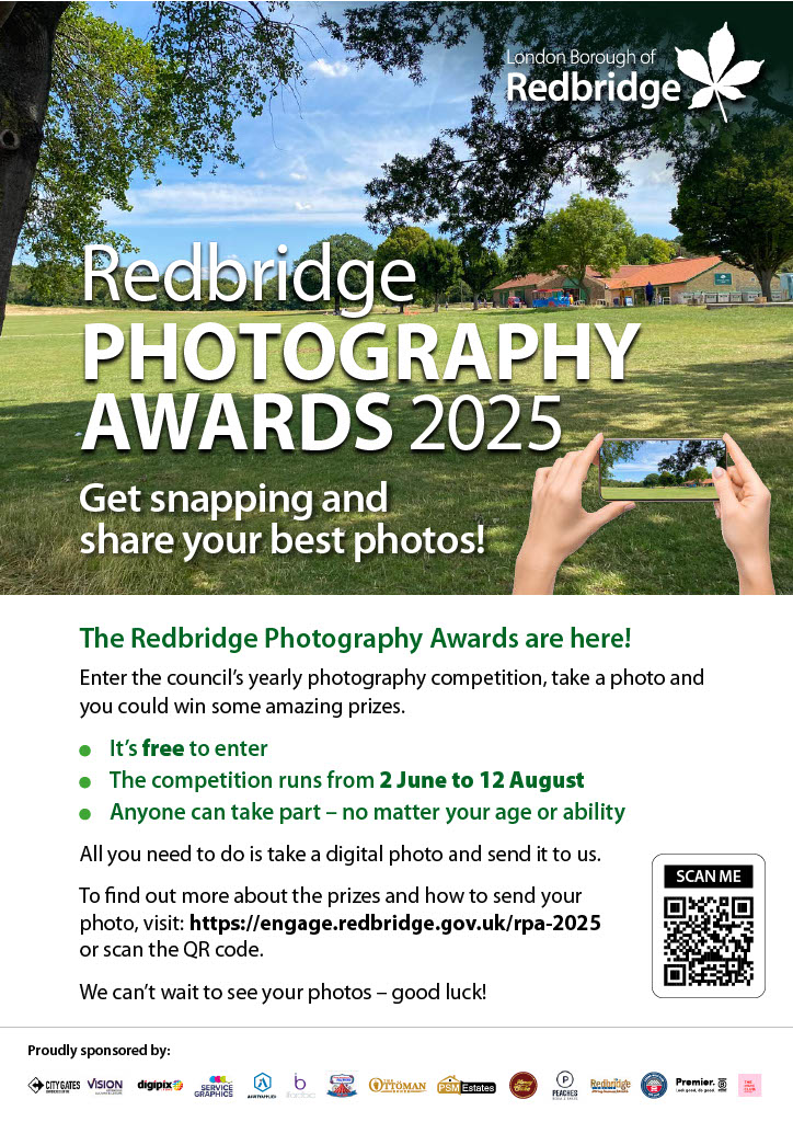 Redbridge Photography Awards 2025 – get snapping and share your best photos! Redbridge Photography Awards 2025 – get snapping and share your best photos!
